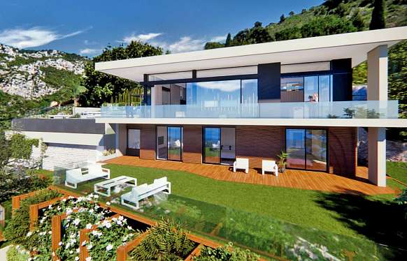 New Villa with Panoramic Sea Views Close to Monaco