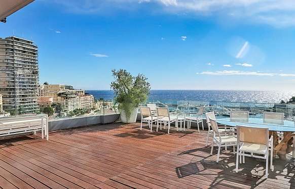 Moneghetti Monaco Rooftop Duplex with Panoramic Port Hercules Views