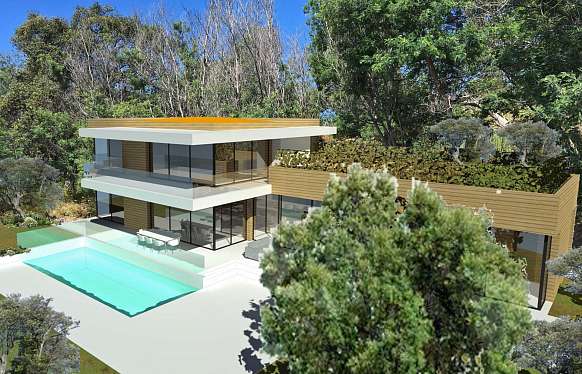 Cannes Villa Project with Sea Views on Expansive Land